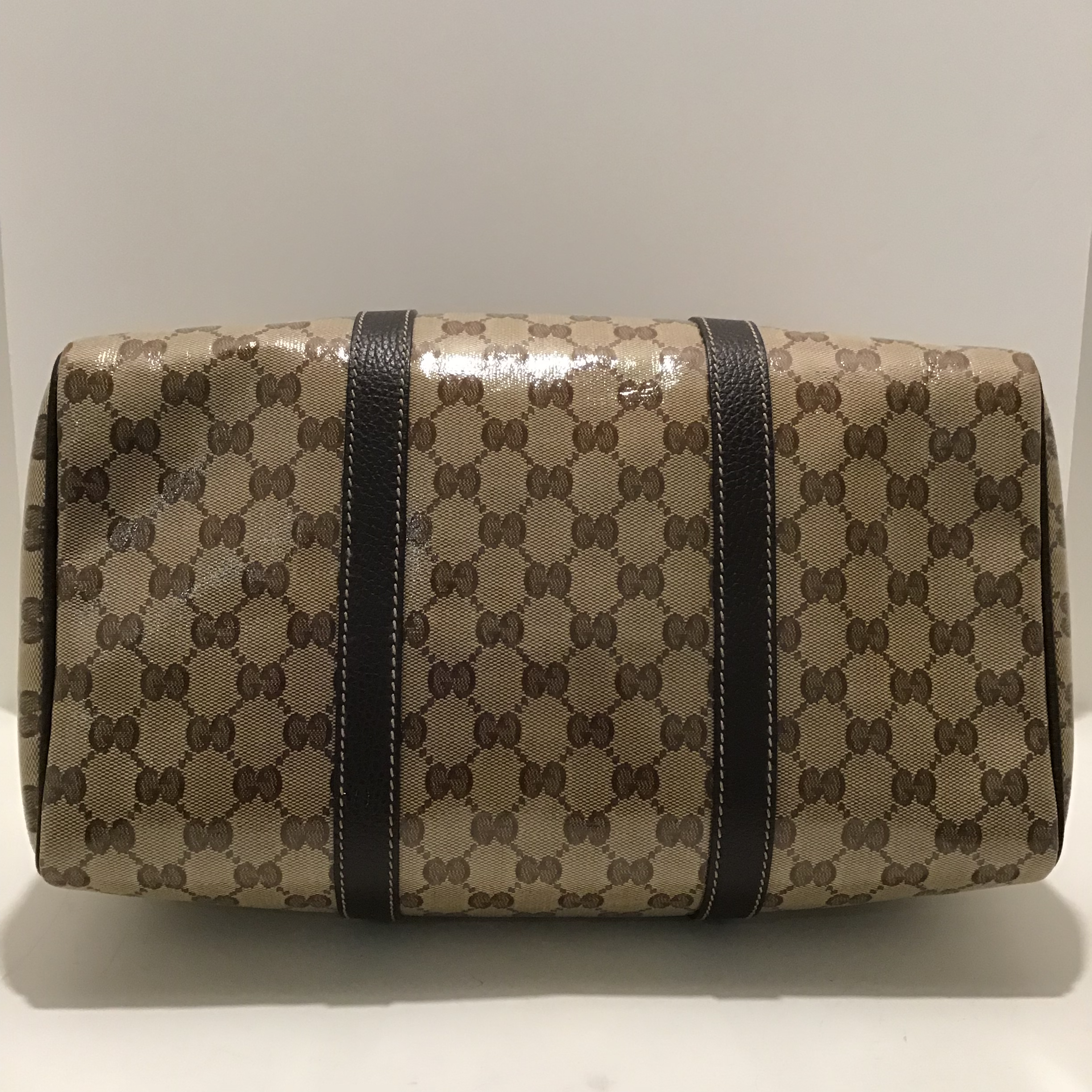 Gucci Boston Patent Leather Bowling Bag
