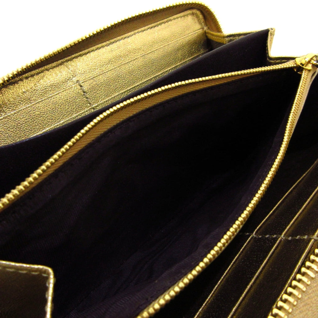 Gucci Gold Leather GG Marmont wallet accessories