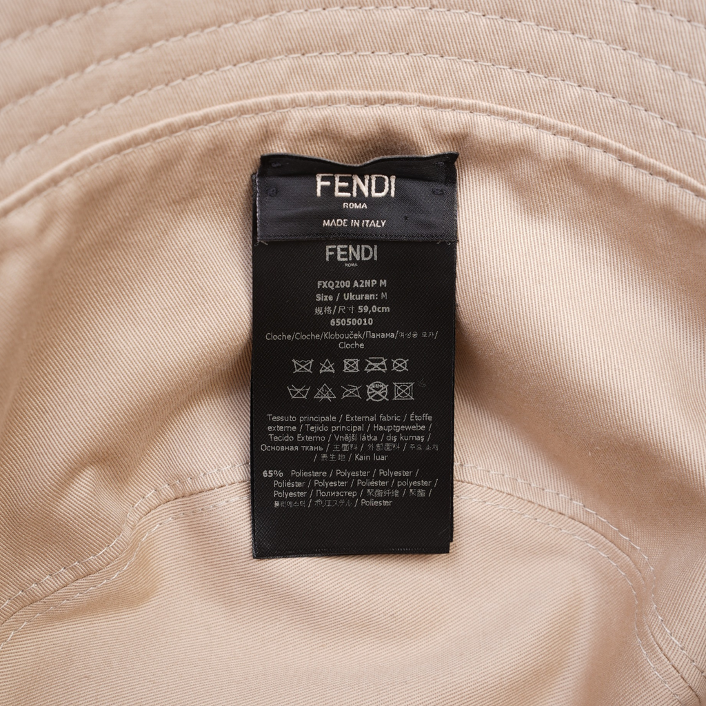 Fendi Mens Reversible Bucket Hat Brown M
