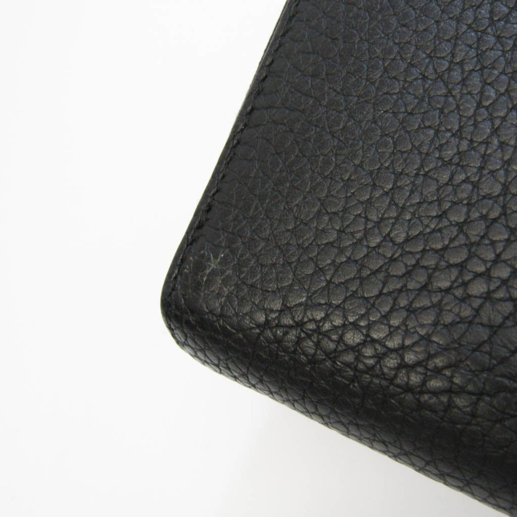 Louis Vuitton Black Leather Portefeuille com√®te wallet accessories