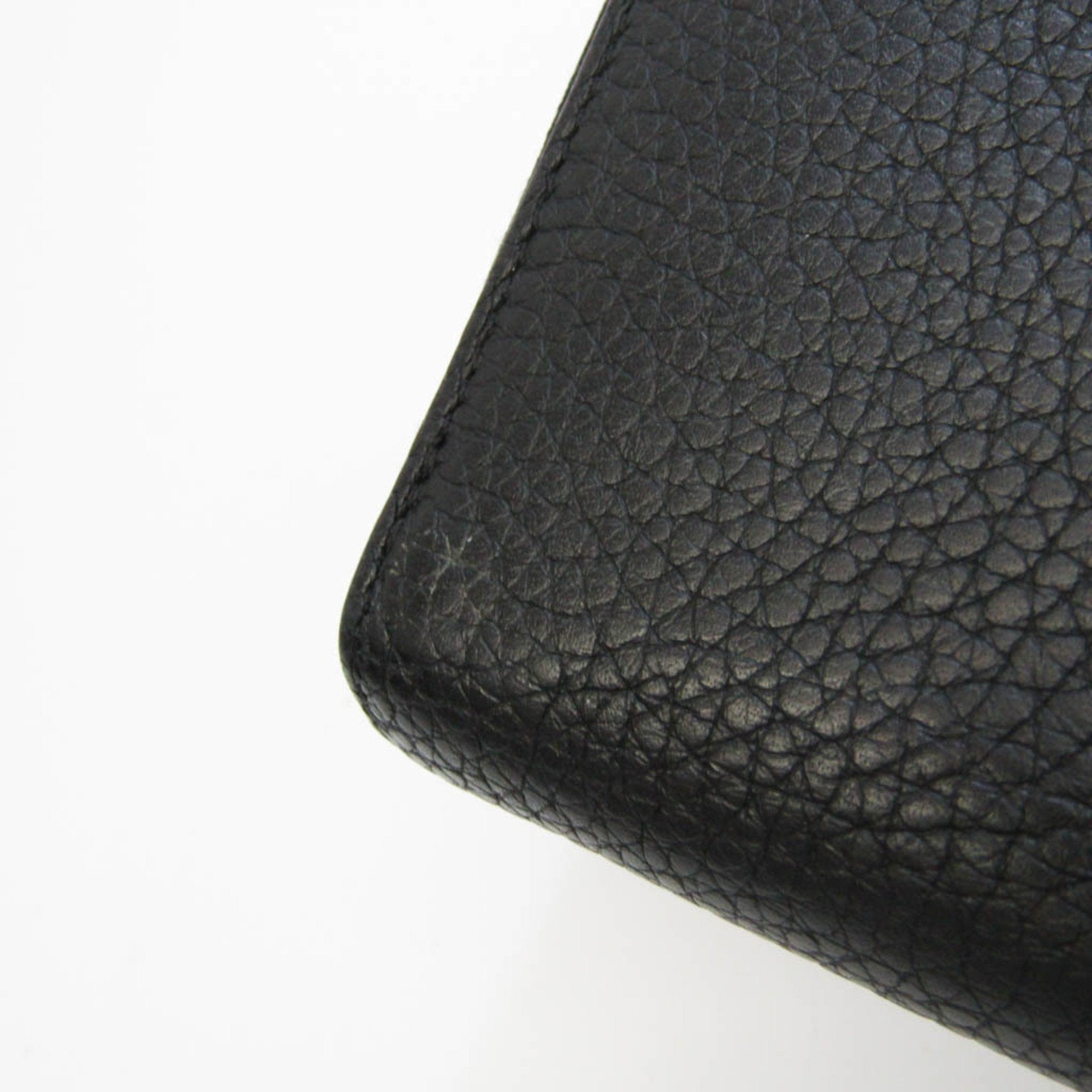 Louis Vuitton Black Leather Portefeuille com√®te wallet accessories