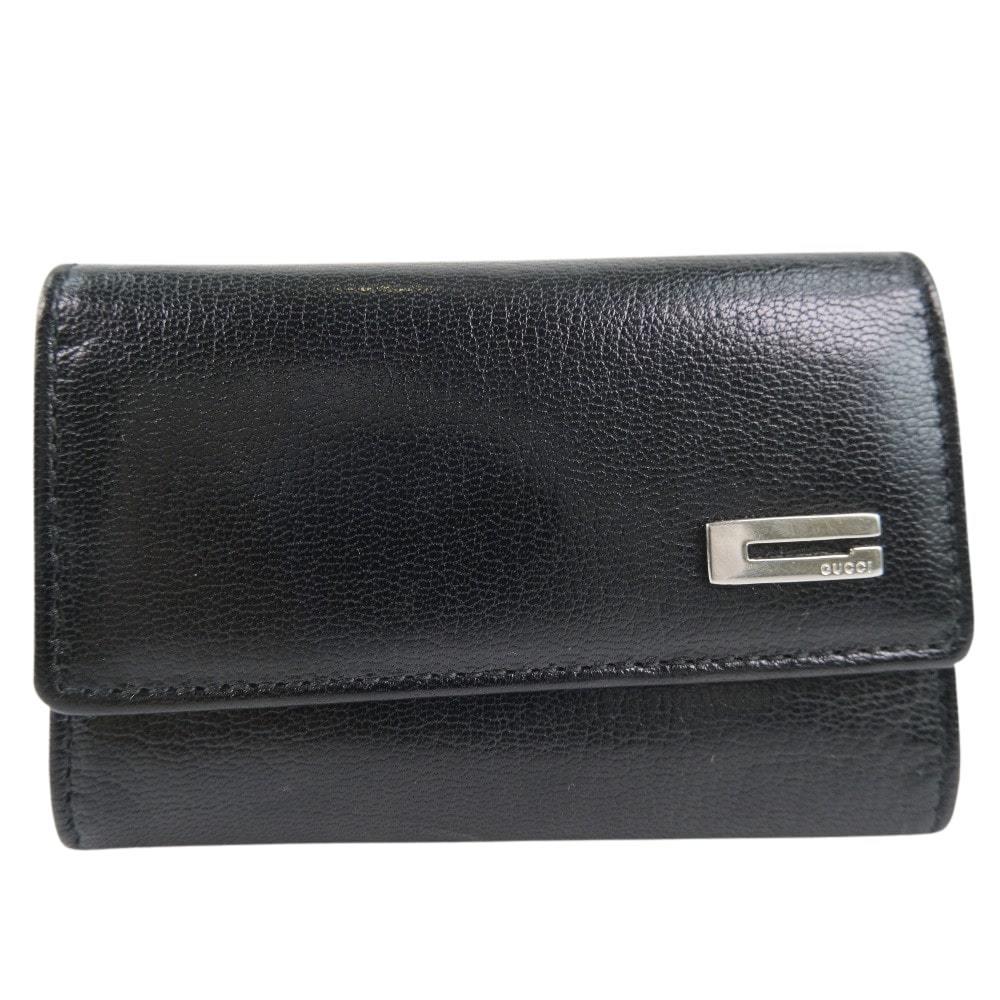 Gucci Black Leather Key case wallet accessories