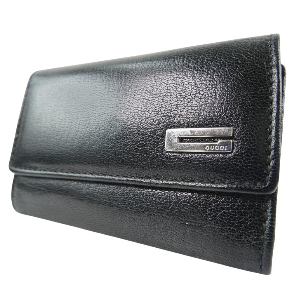 Gucci Black Leather Key case wallet accessories