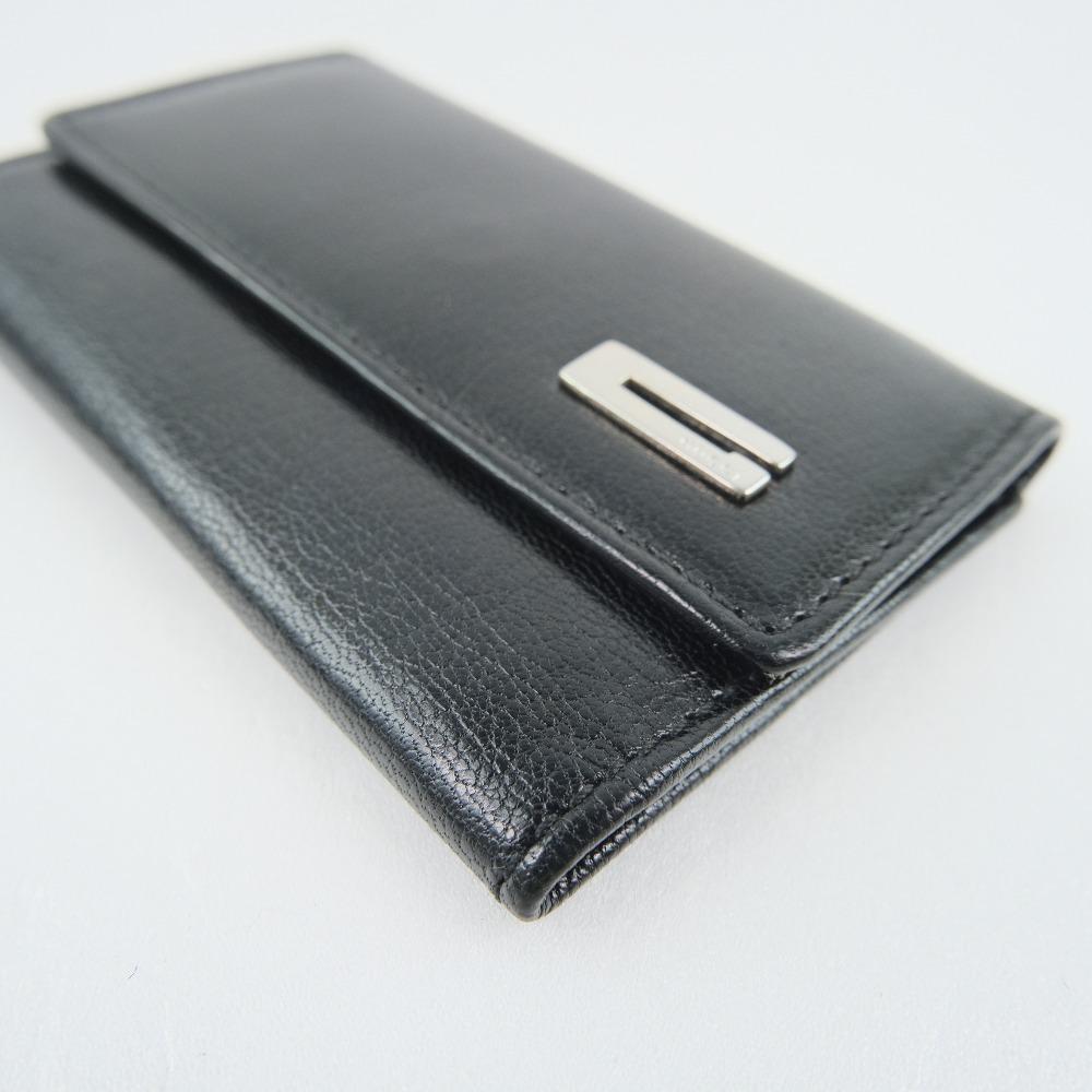 Gucci Black Leather Key case wallet accessories