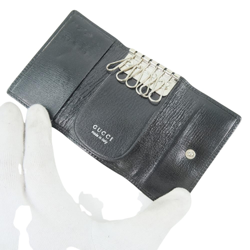 Gucci Black Leather Key case wallet accessories