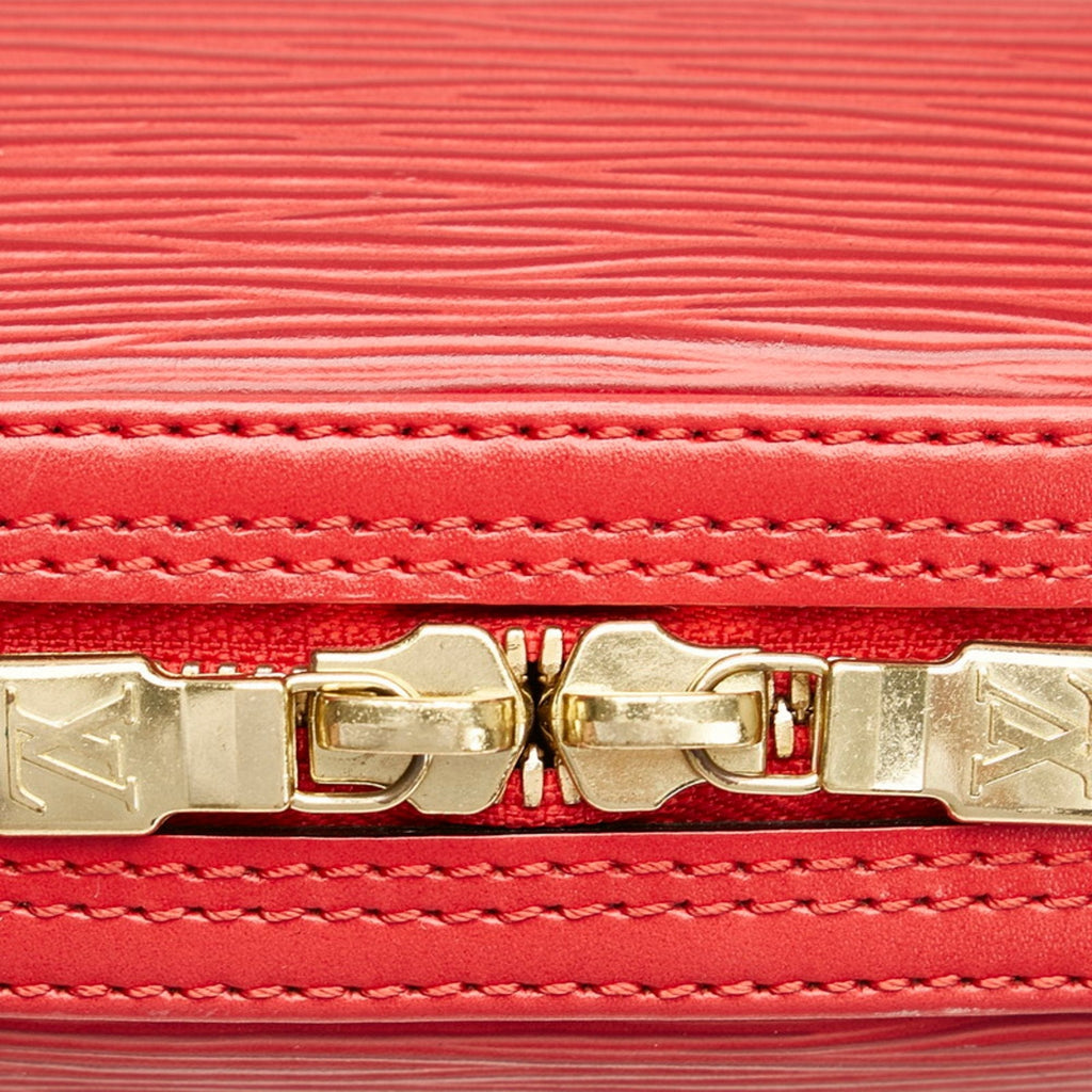 Louis Vuitton Red Leather Jasmine handbag bag
