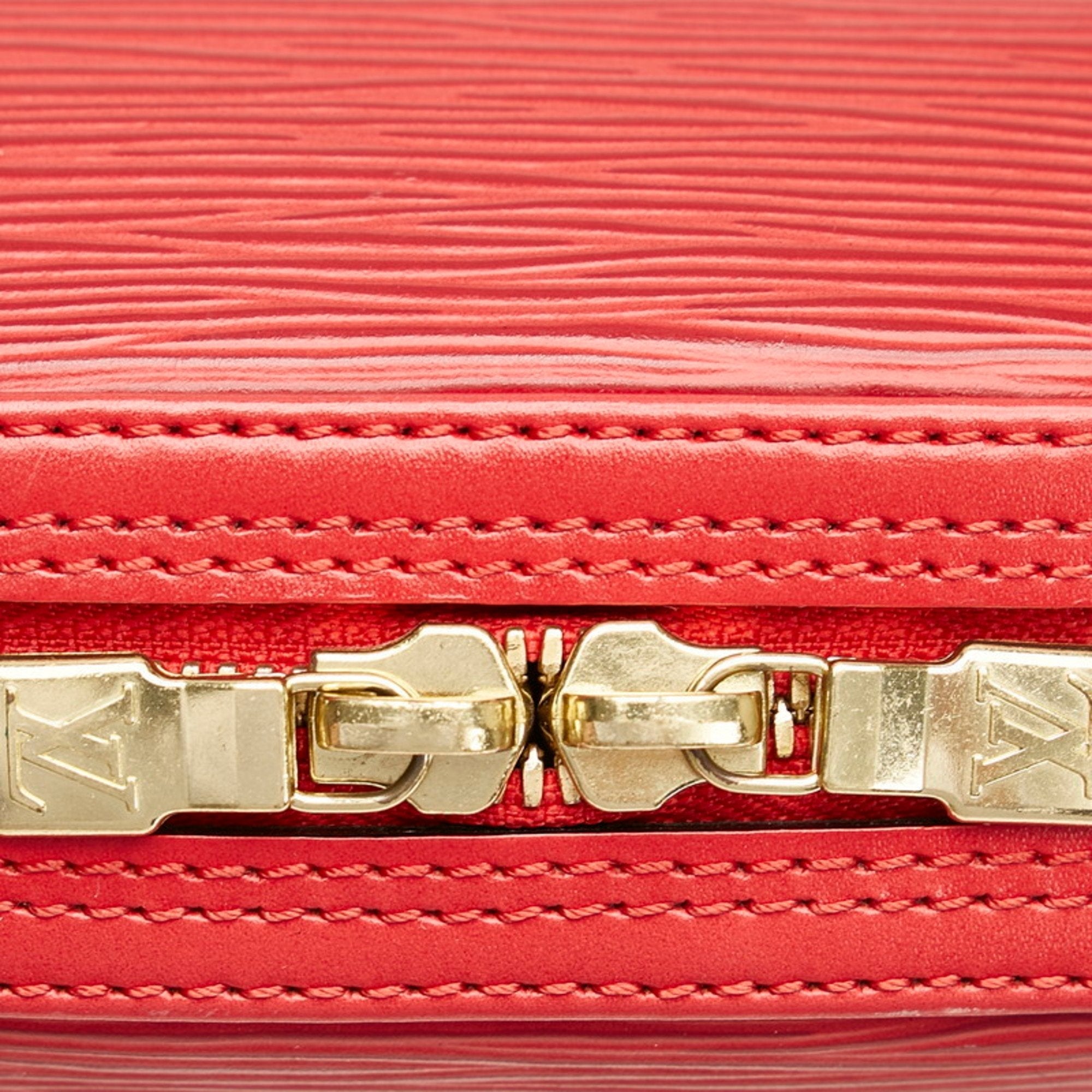 Louis Vuitton Red Leather Jasmine handbag bag