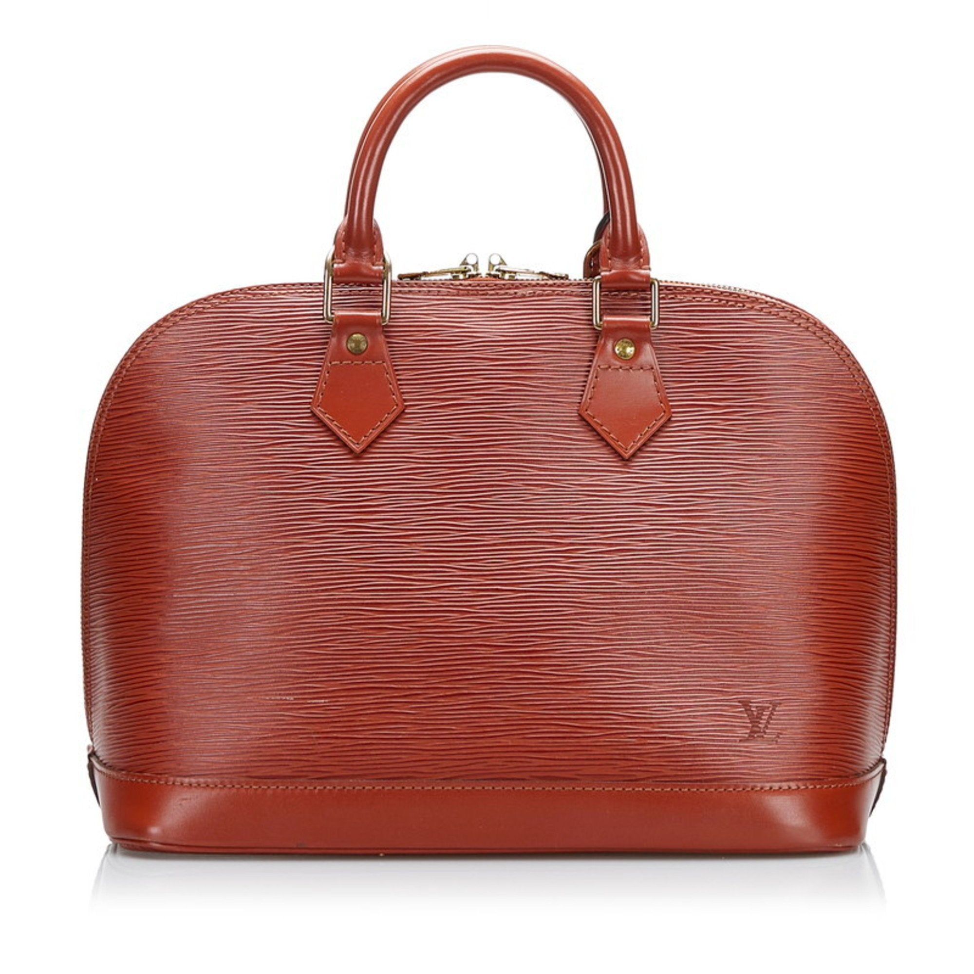 Louis Vuitton Brown Leather Alma handbag bag