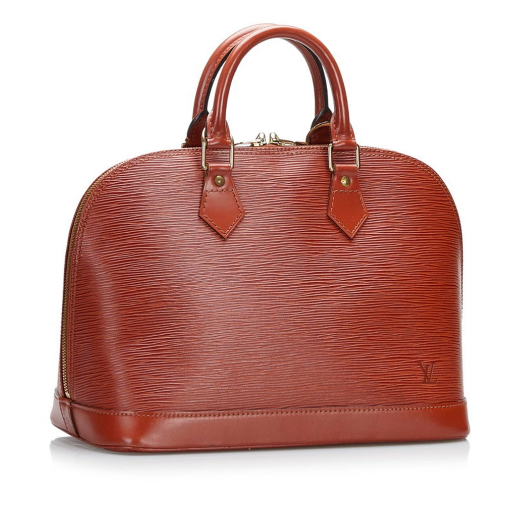 Louis Vuitton Brown Leather Alma handbag bag