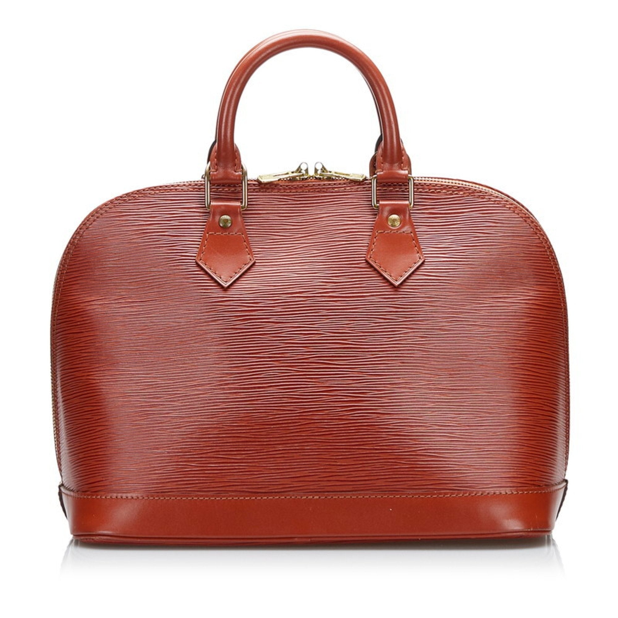 Louis Vuitton Brown Leather Alma handbag bag