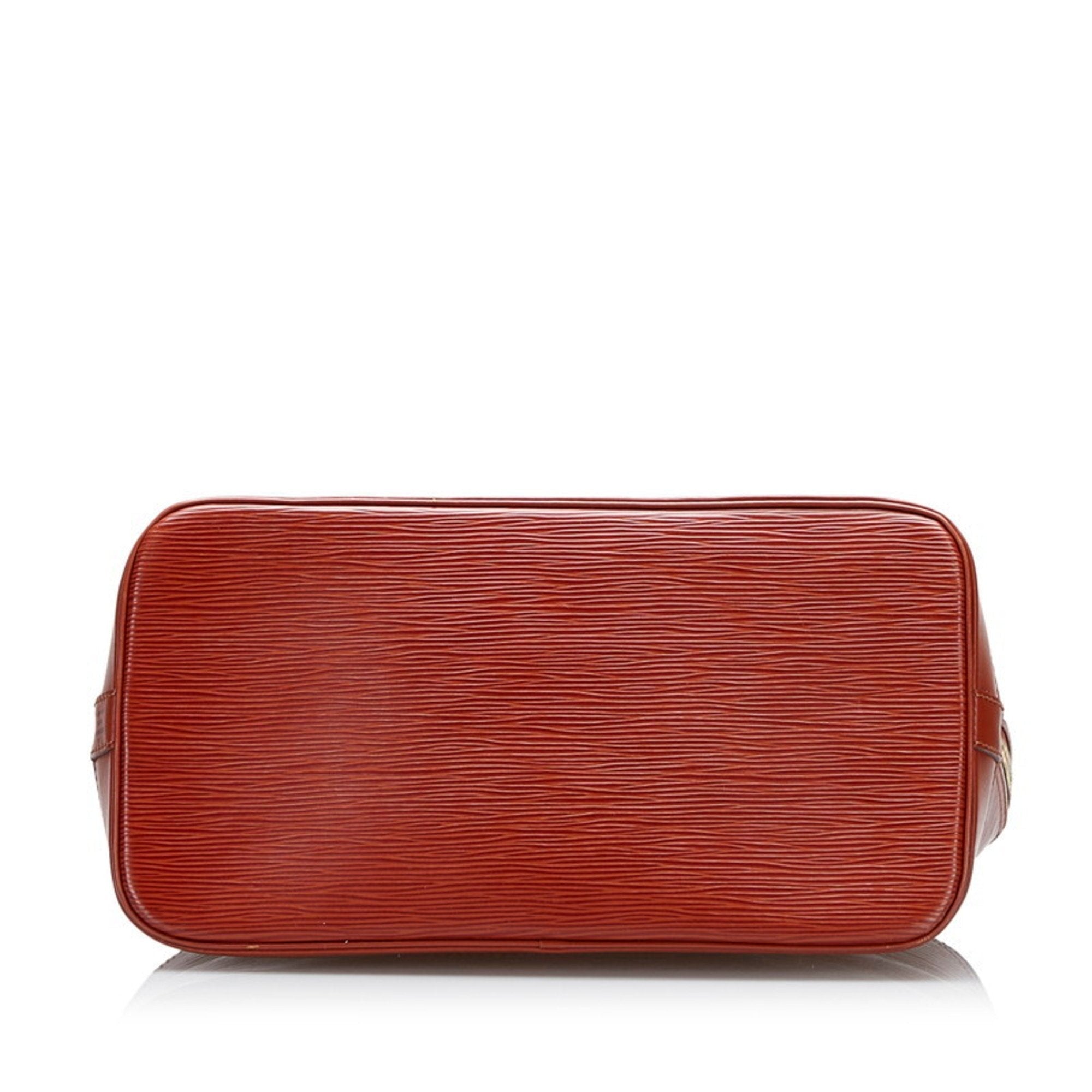 Louis Vuitton Brown Leather Alma handbag bag
