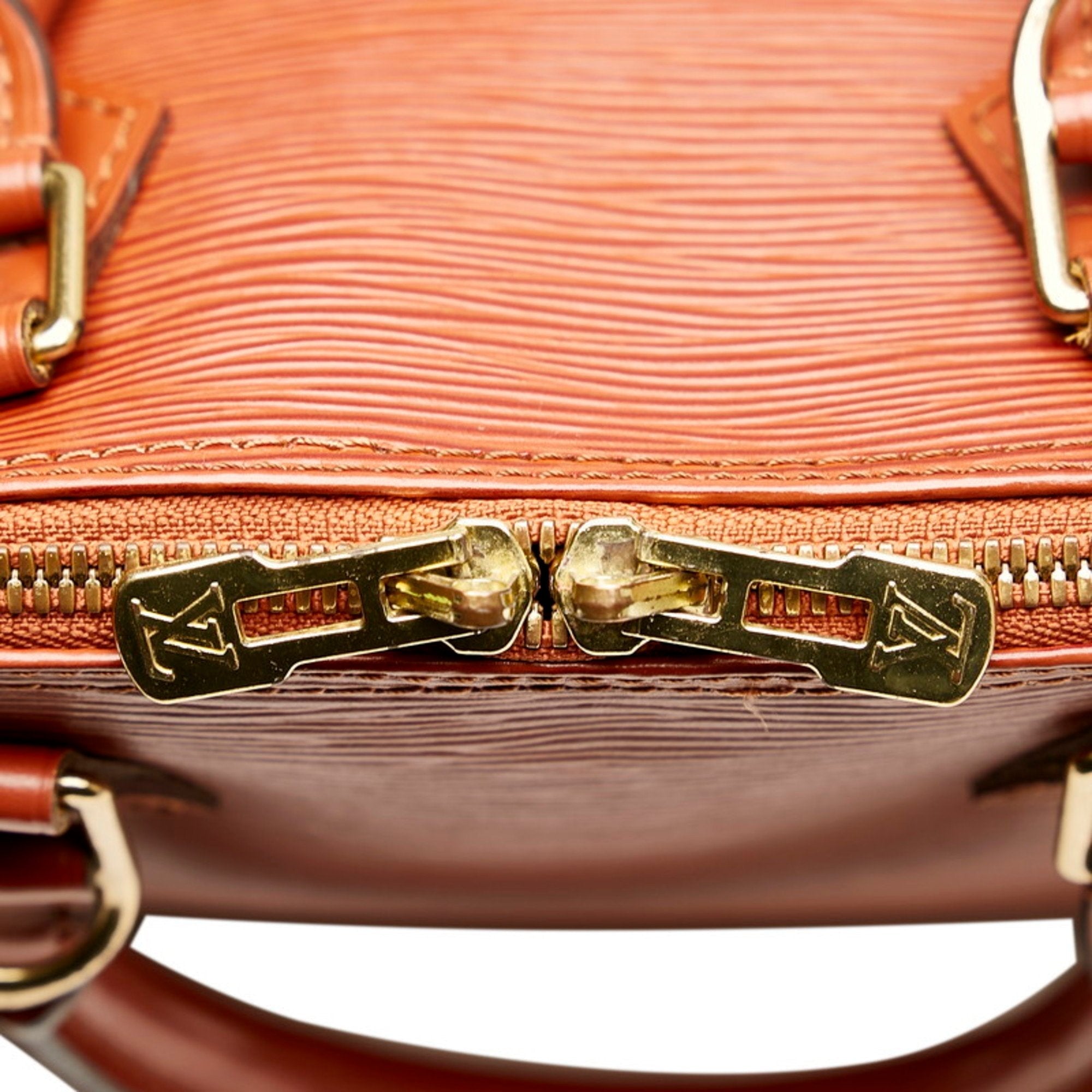 Louis Vuitton Brown Leather Alma handbag bag