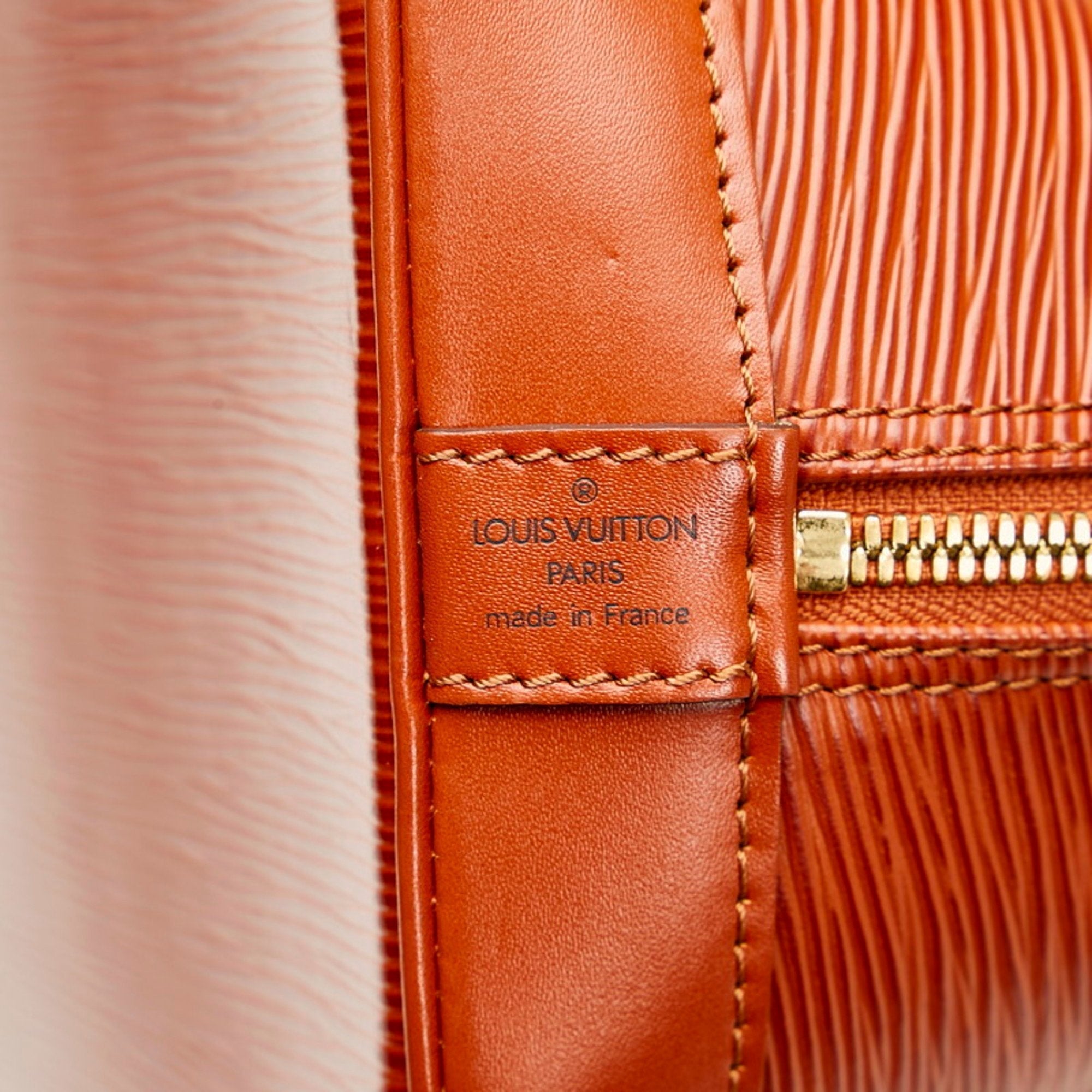 Louis Vuitton Brown Leather Alma handbag bag