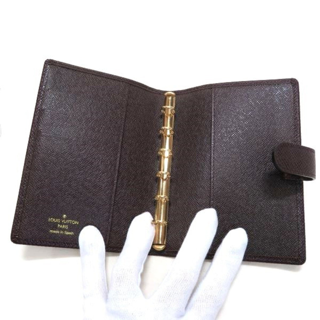 Louis Vuitton Brown Leather COUVERTURE AGENDA FONCTIONNEL PM wallet accessories