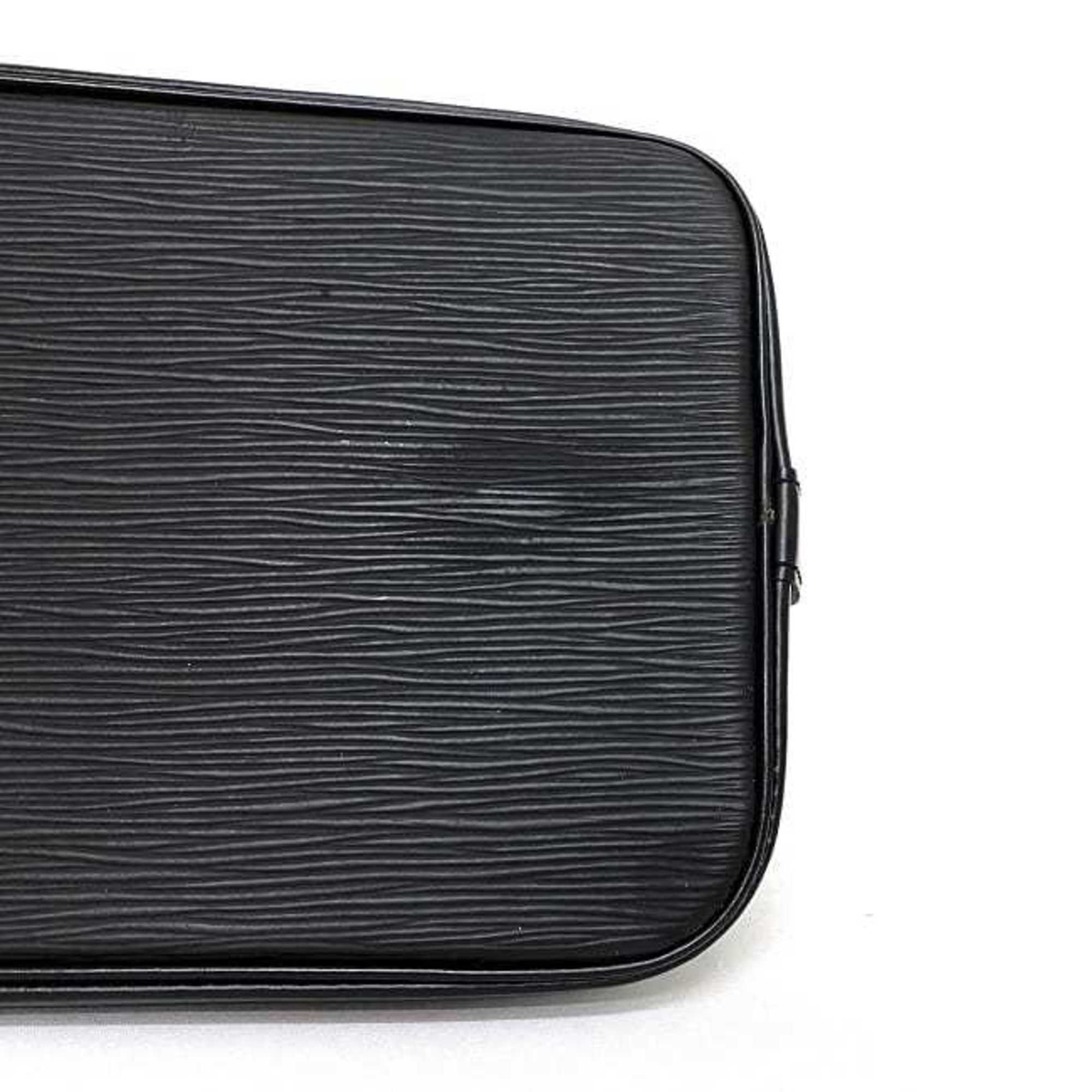 Louis Vuitton Black Leather Alma handbag bag