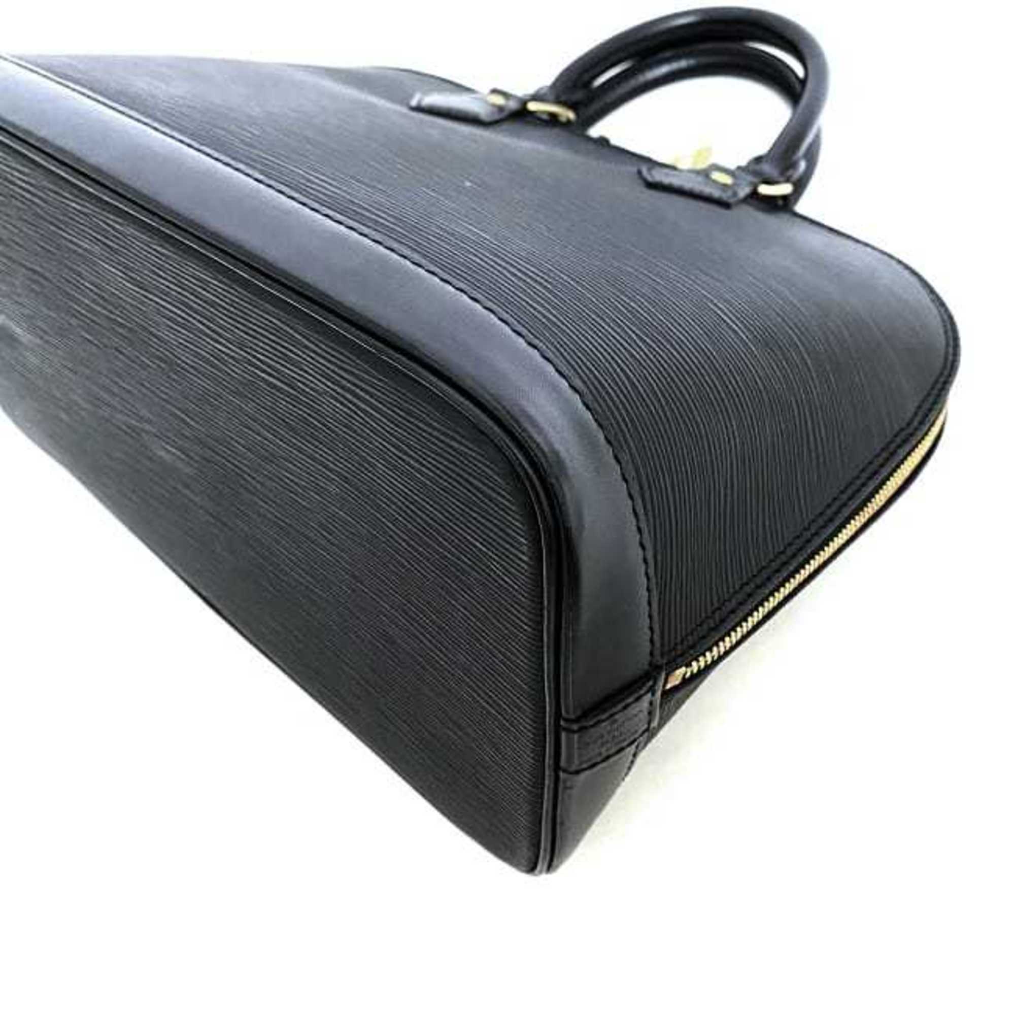 Louis Vuitton Black Leather Alma handbag bag