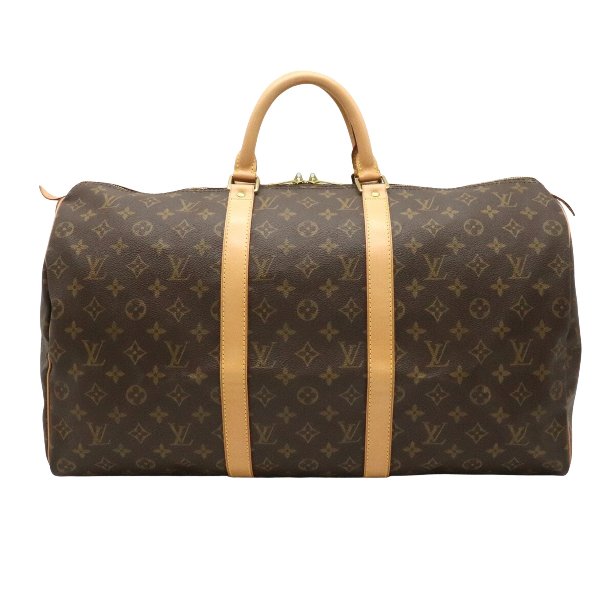Louis Vuitton Brown Canvas Keepall 50 travel bag