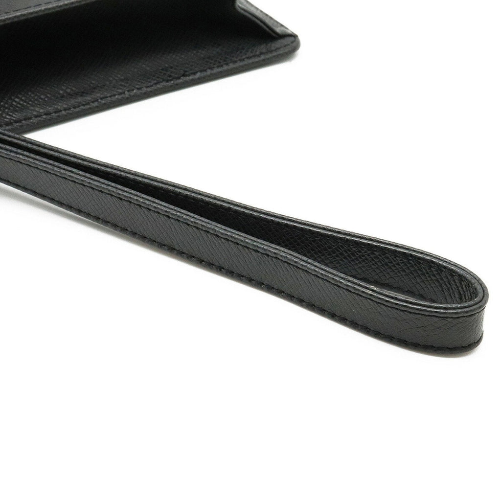 Louis Vuitton Black Leather Selenga clutch bag