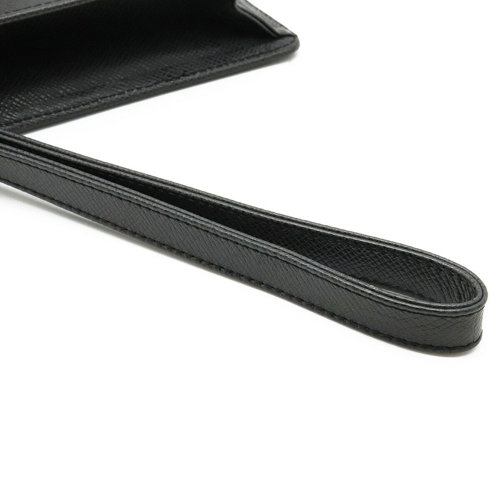 Louis Vuitton Black Leather Selenga clutch bag