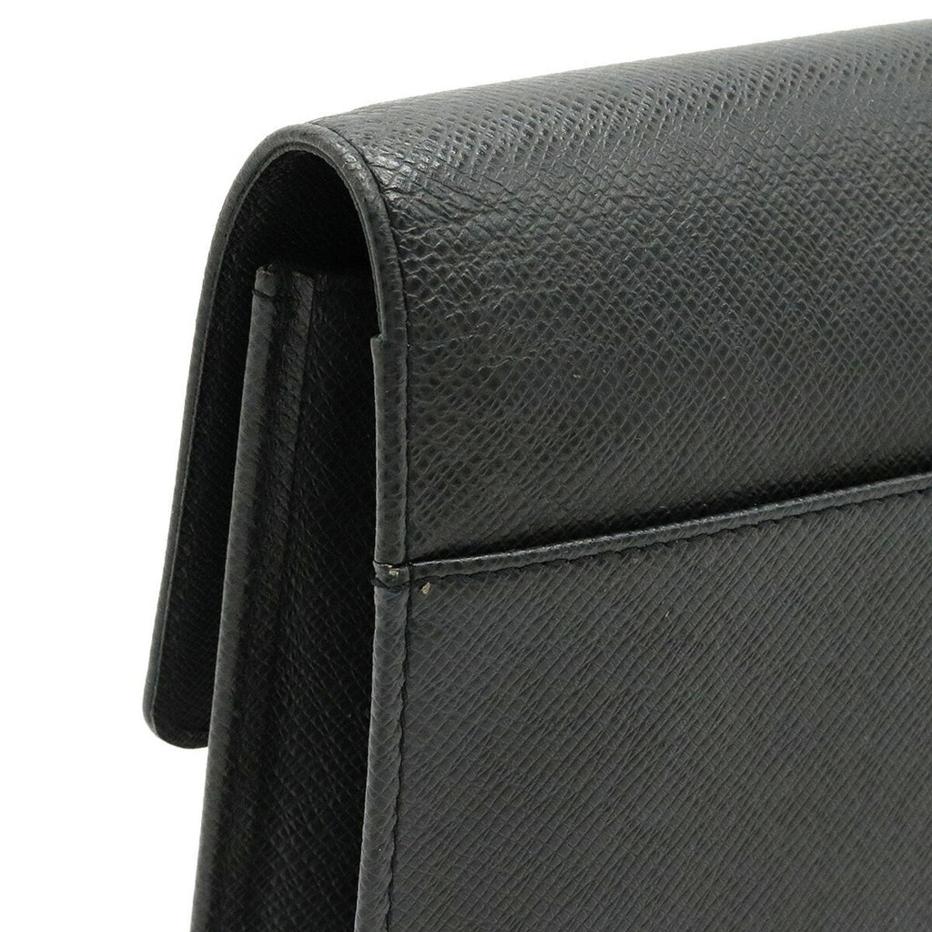 Louis Vuitton Black Leather Selenga clutch bag