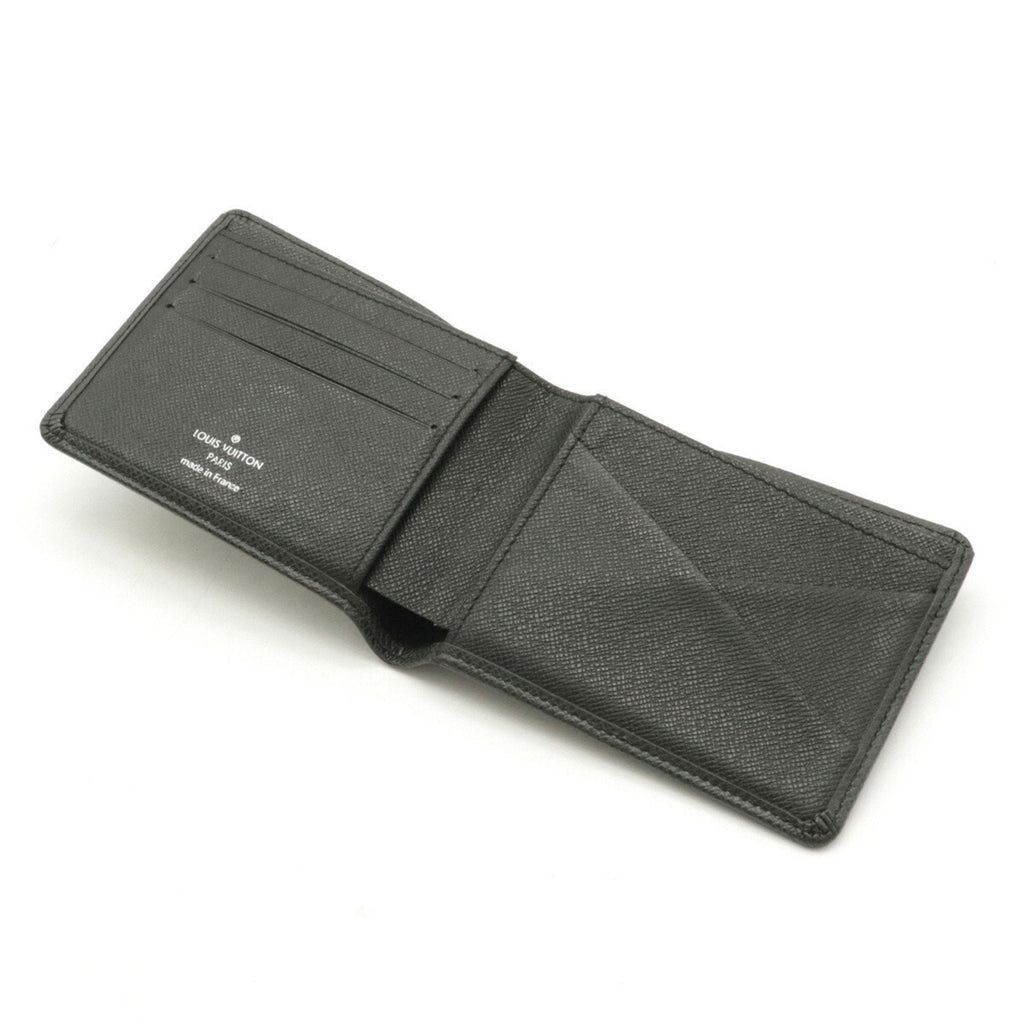 Louis Vuitton Black Leather PORTEFEUILLE MULTIPLE wallet accessories
