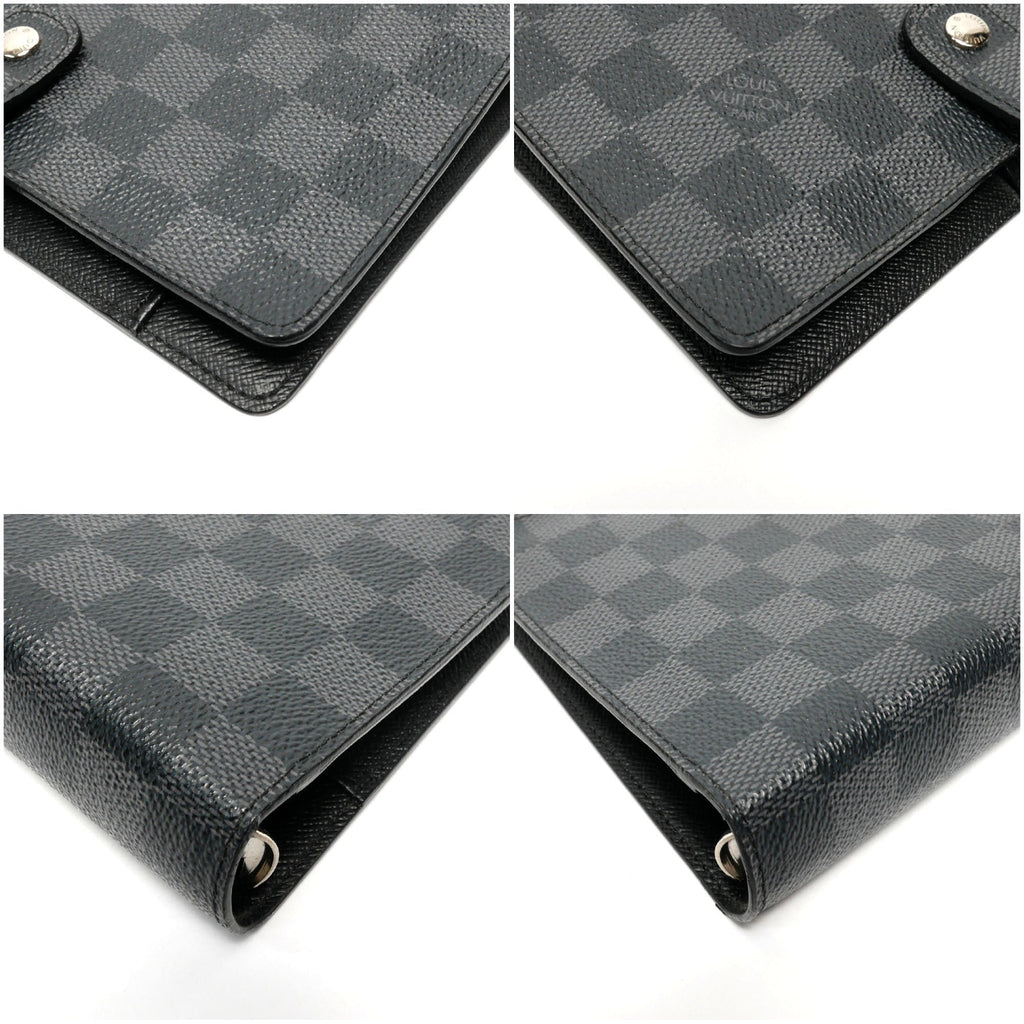 Louis Vuitton Gray Canvas Couverture agenda de poche wallet accessories