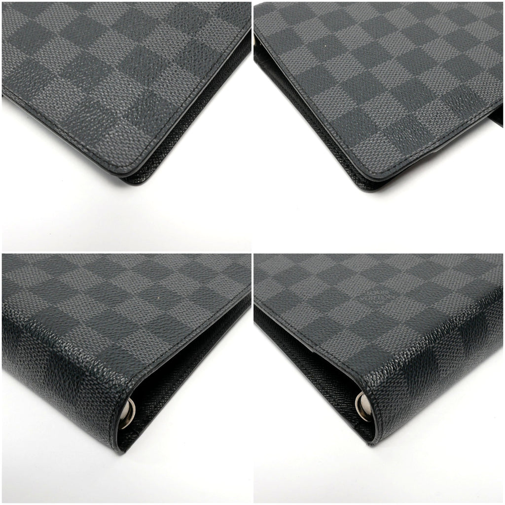 Louis Vuitton Gray Canvas Couverture agenda de poche wallet accessories