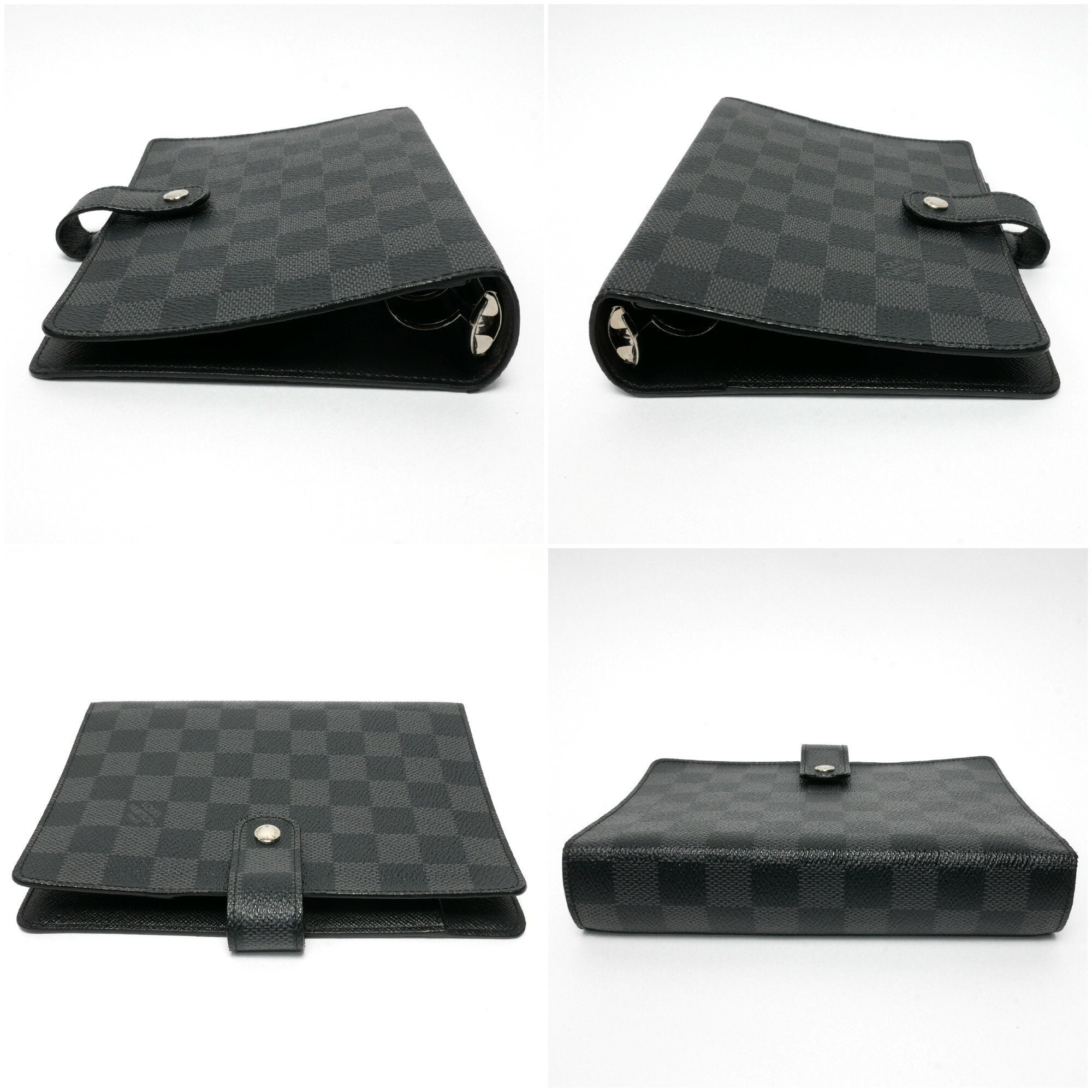 Louis Vuitton Gray Canvas Couverture agenda de poche wallet accessories