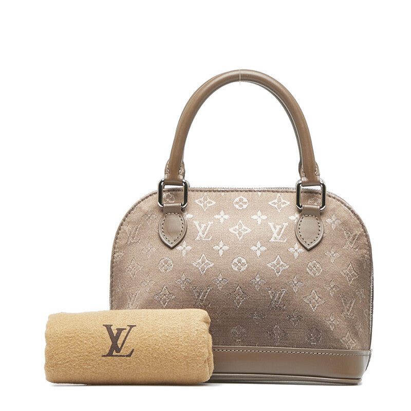 Louis Vuitton Monogram Saten Little Alma Handbag Mini Bag M92147 Brown Leather  Louis Vuitton