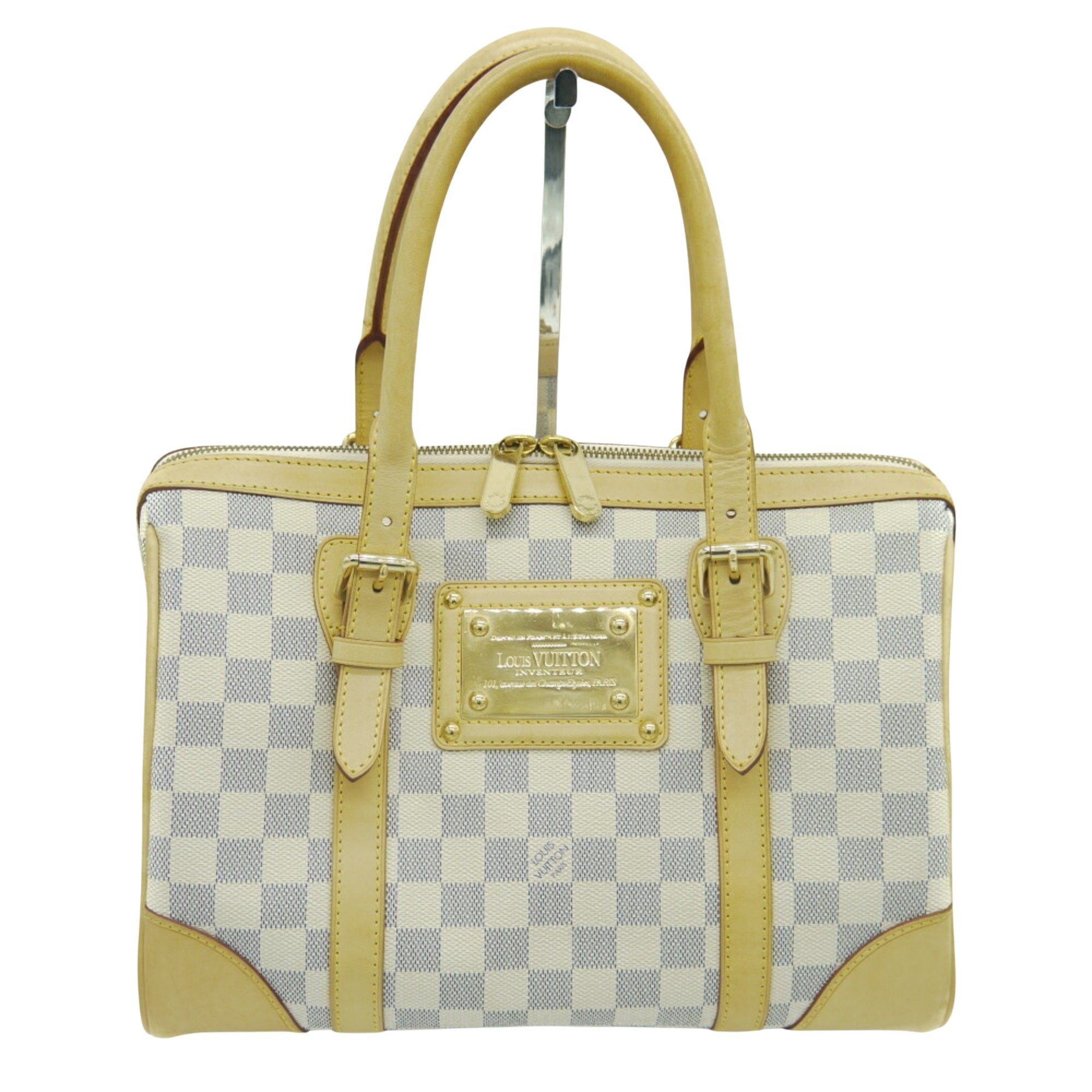 Louis Vuitton White Canvas Berkley handbag bag