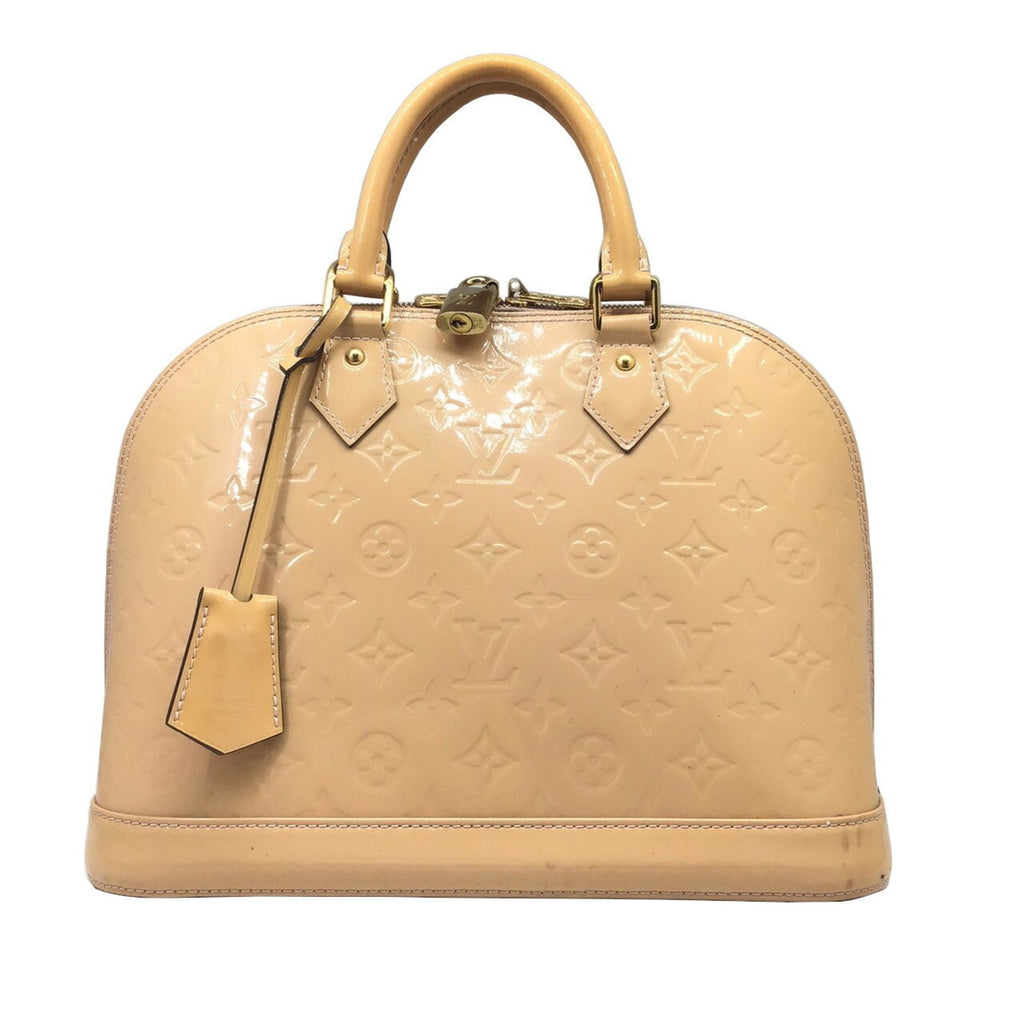 Louis Vuitton Beige Patent leather Alma handbag bag