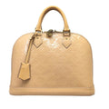 Louis Vuitton Beige Patent leather Alma handbag bag