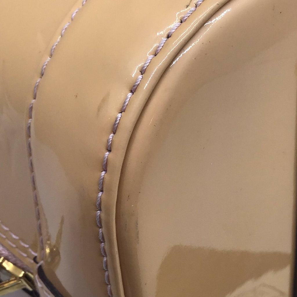 Louis Vuitton Beige Patent leather Alma handbag bag
