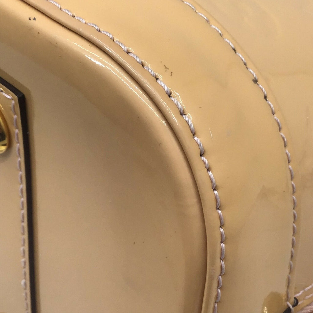 Louis Vuitton Beige Patent leather Alma handbag bag