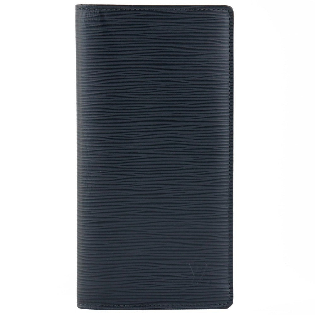 Louis Vuitton Black Leather Portefeuille Brazza wallet accessories