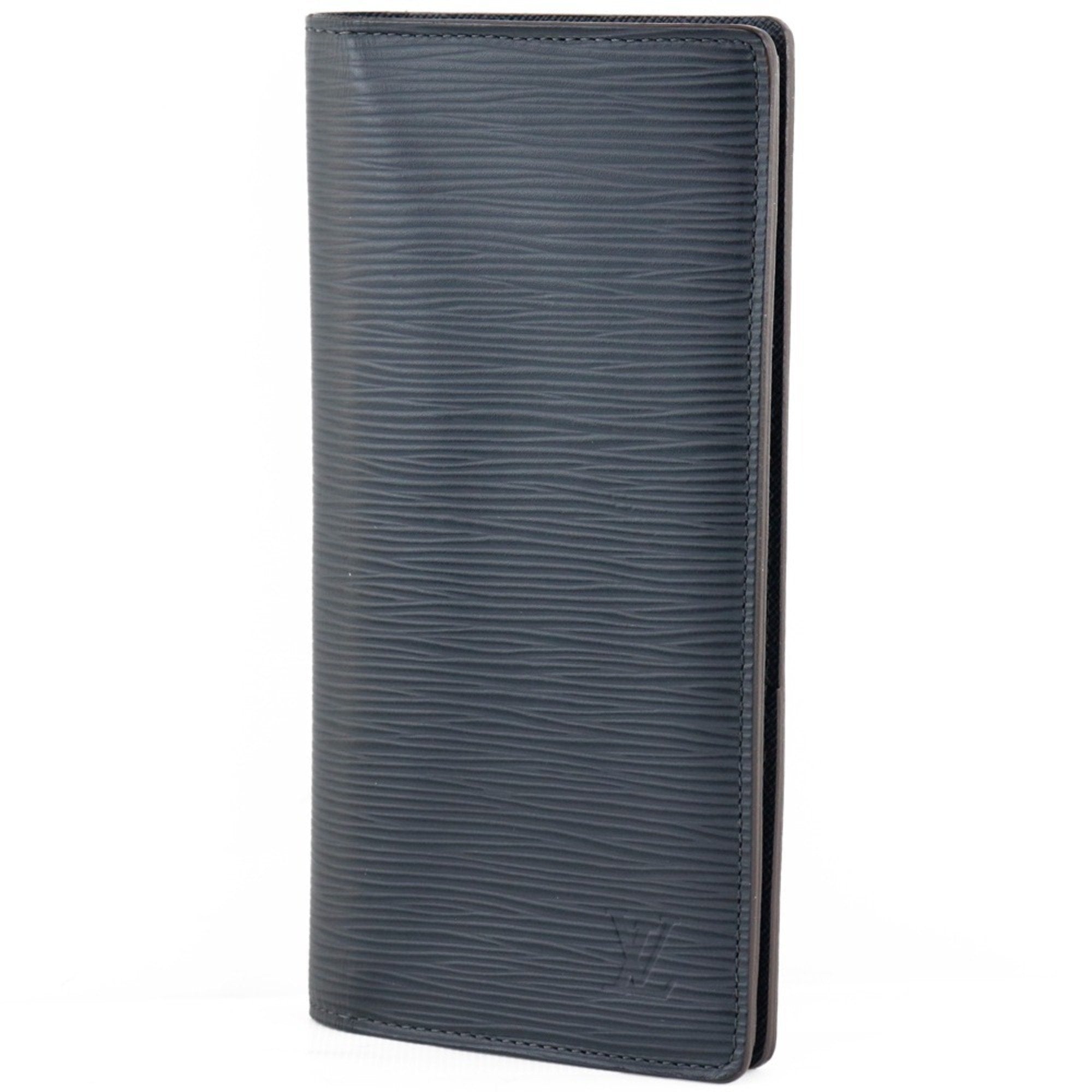 Louis Vuitton Black Leather Portefeuille Brazza wallet accessories