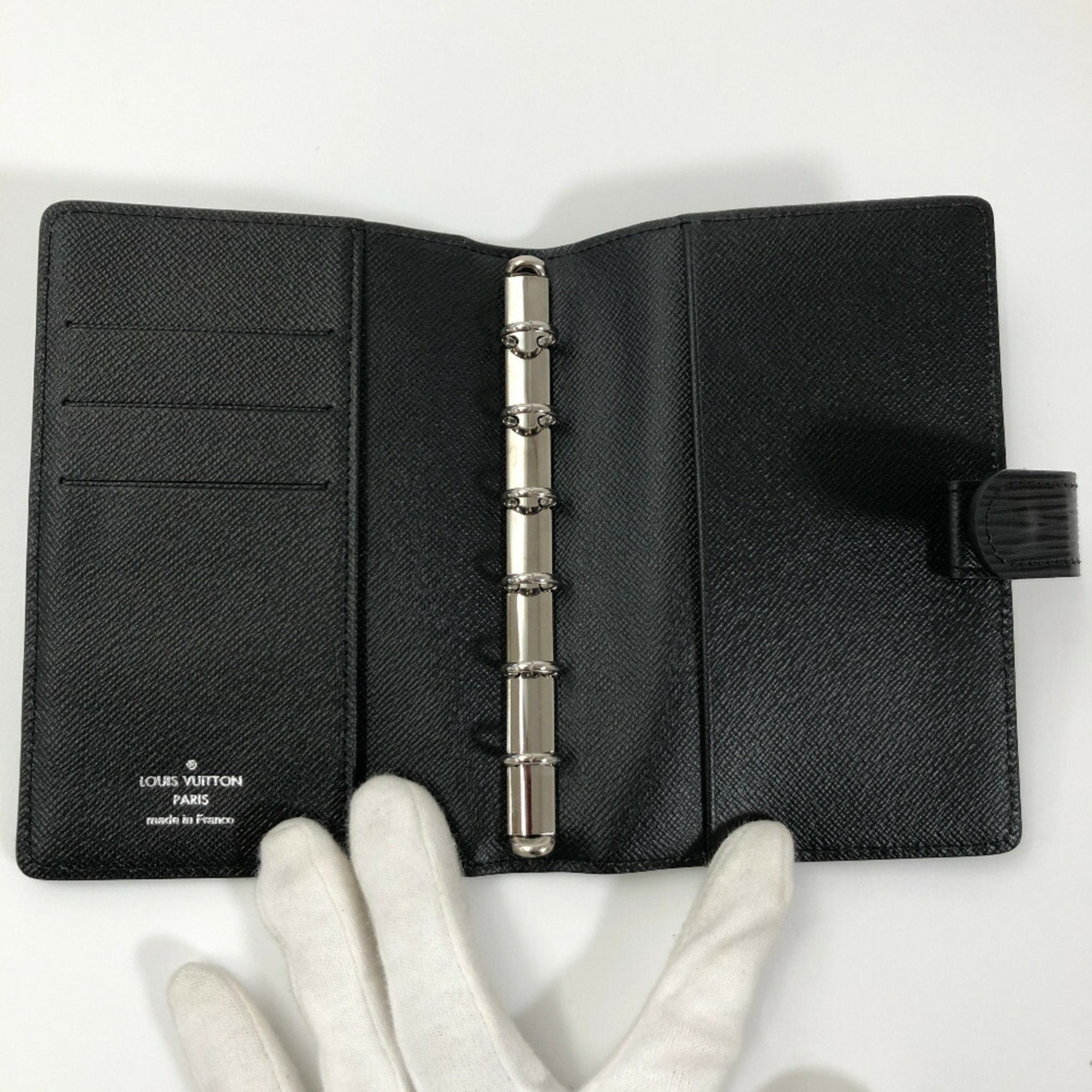 Louis Vuitton Black Leather Viennois wallet accessories
