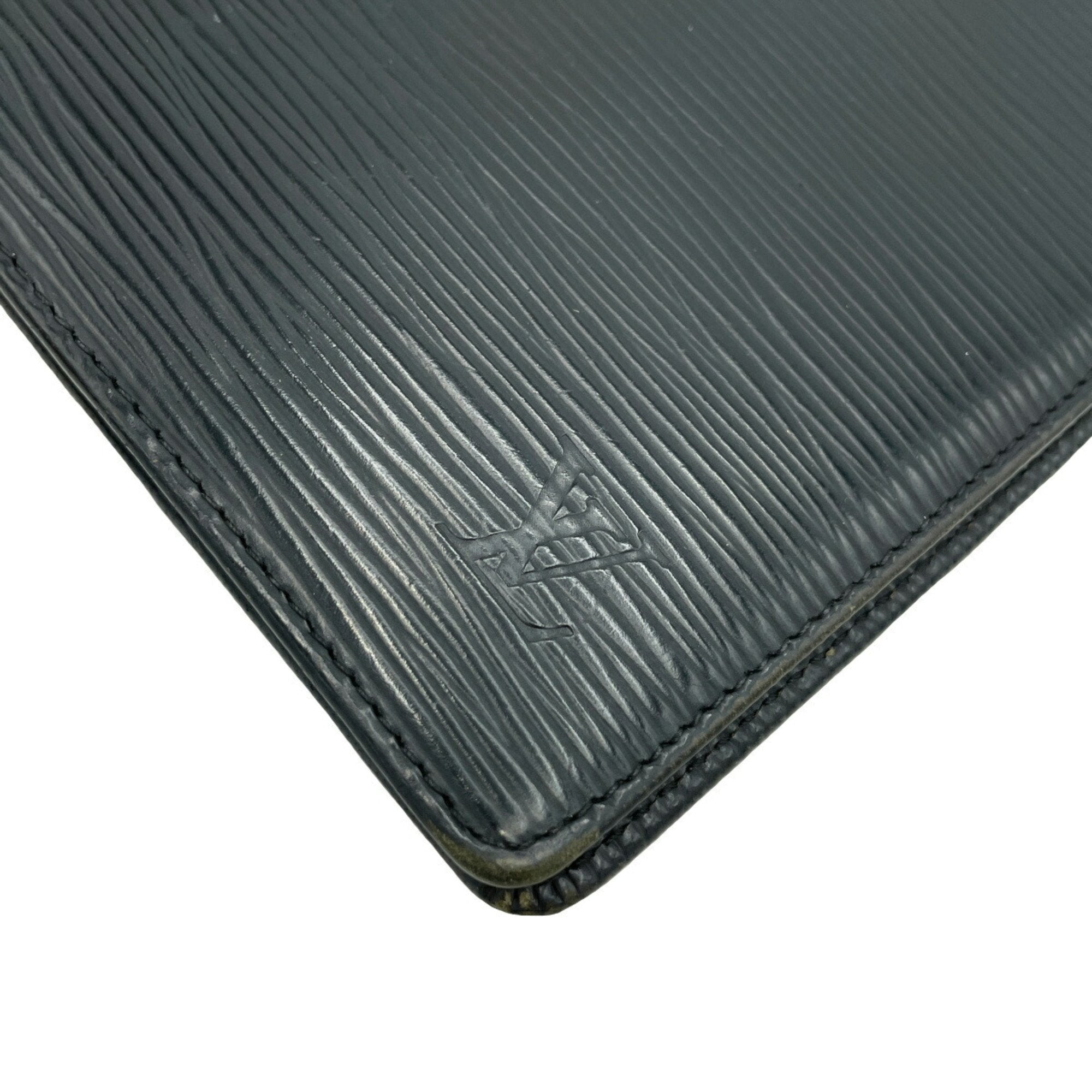Louis Vuitton Black Leather Portefeuille wallet accessories