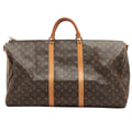 Louis Vuitton Brown Canvas Keepall Bandouli√®re 60 handbag bag