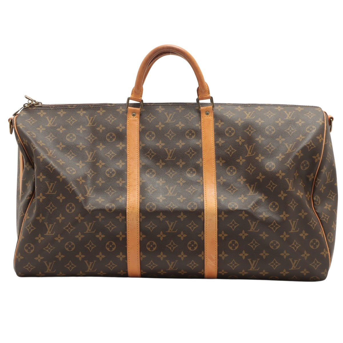 Louis Vuitton Brown Canvas Keepall Bandouli√®re 60 handbag bag