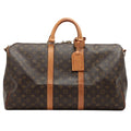 Louis Vuitton Brown Canvas Keepall Bandouliere 50 travel bag