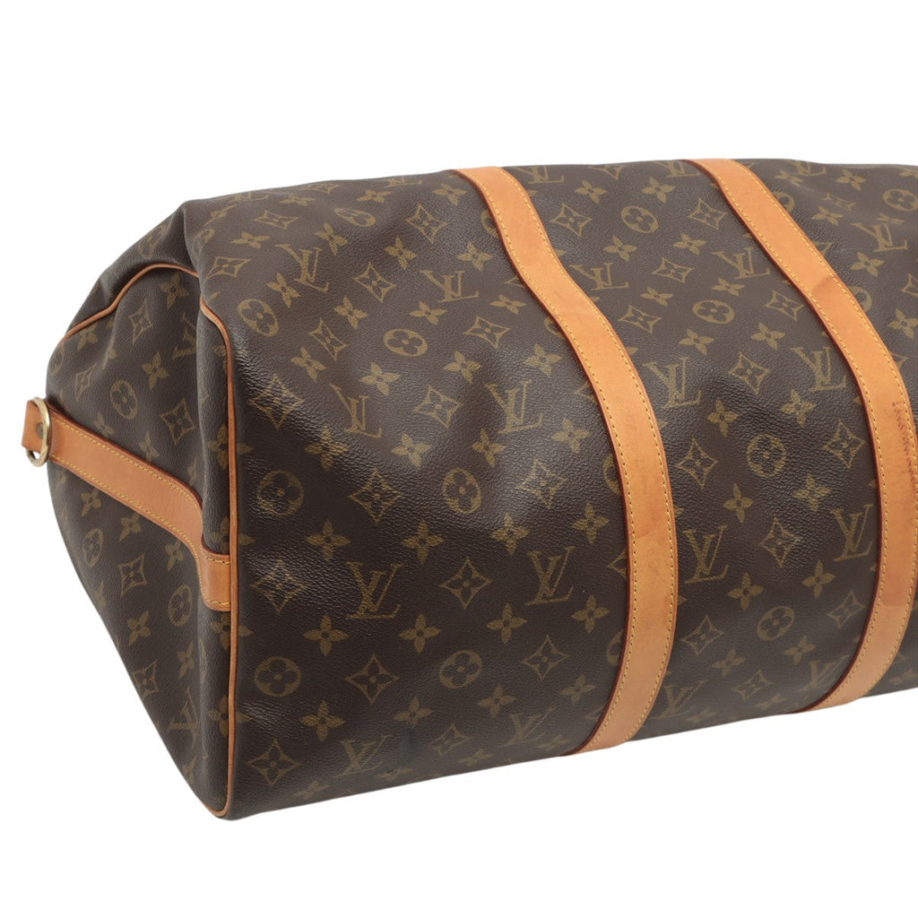 Louis Vuitton Brown Canvas Keepall Bandouliere 50 handbag bag