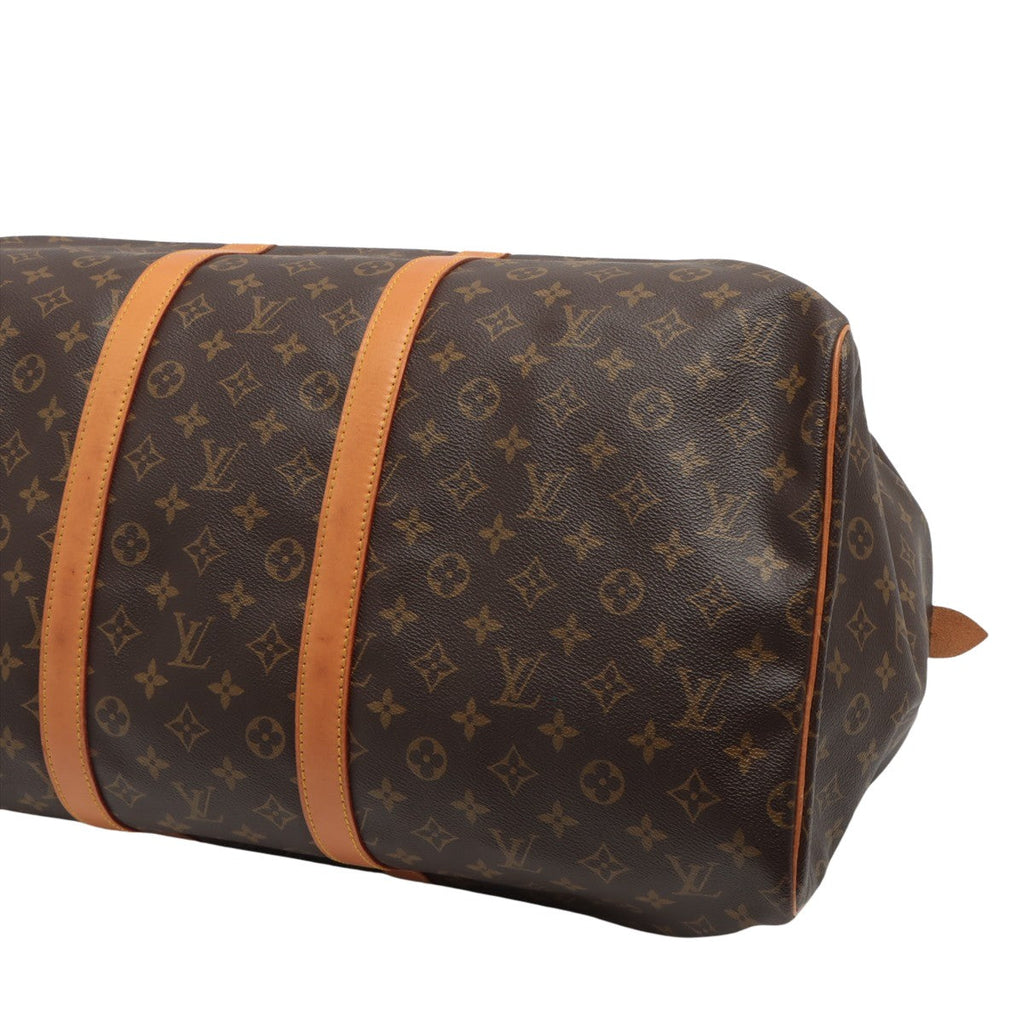 Louis Vuitton Brown Canvas Keepall 55 handbag bag
