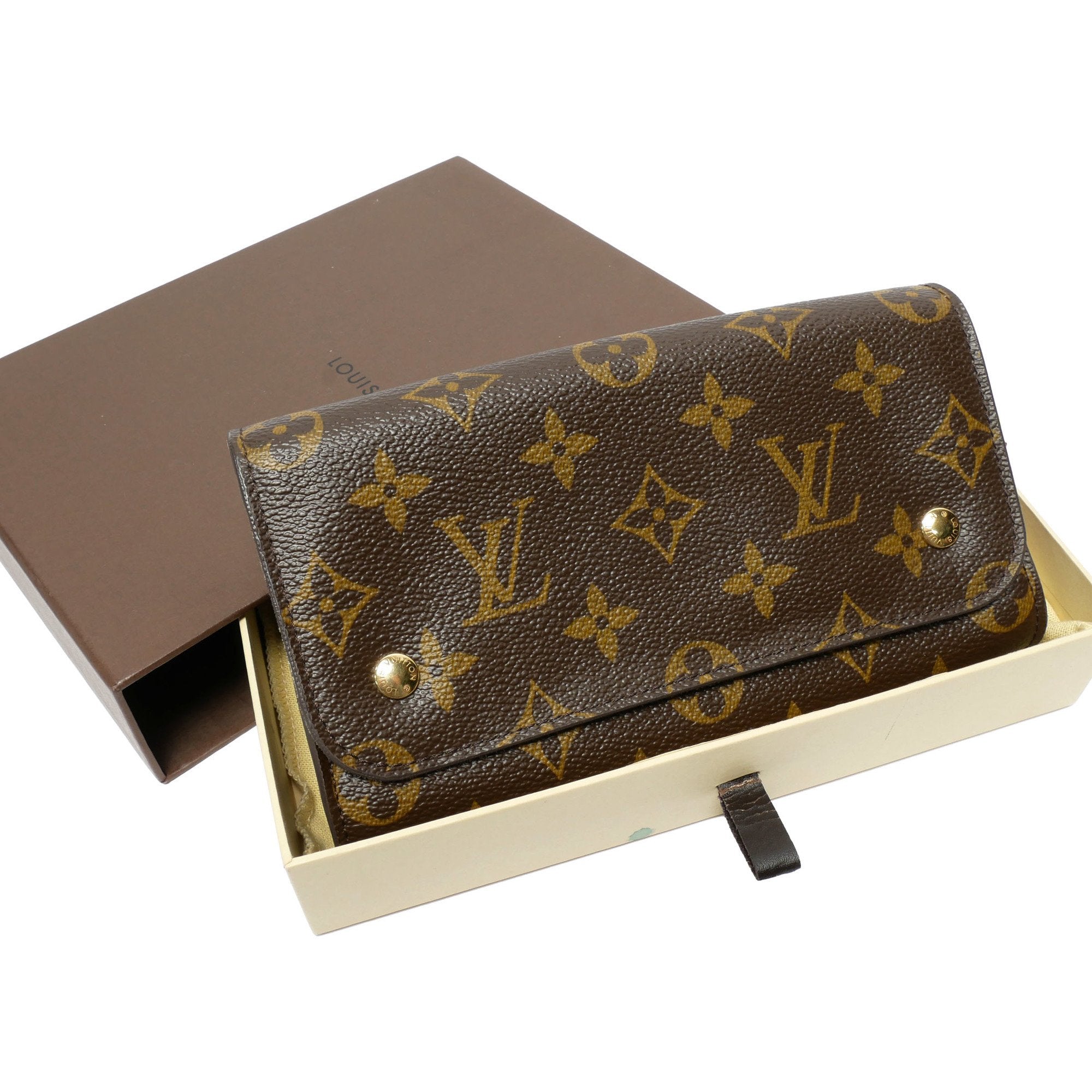 Louis Vuitton Brown Canvas Cosmetic Pouch clutch bag