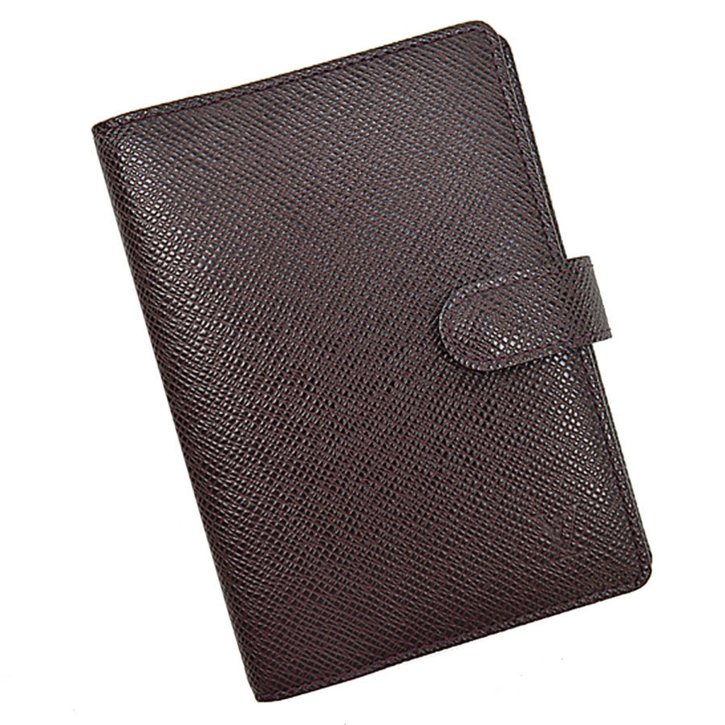 Louis Vuitton Brown Leather COUVERTURE AGENDA FONCTIONNEL PM wallet accessories