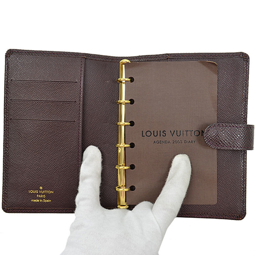 Louis Vuitton Brown Leather COUVERTURE AGENDA FONCTIONNEL PM wallet accessories