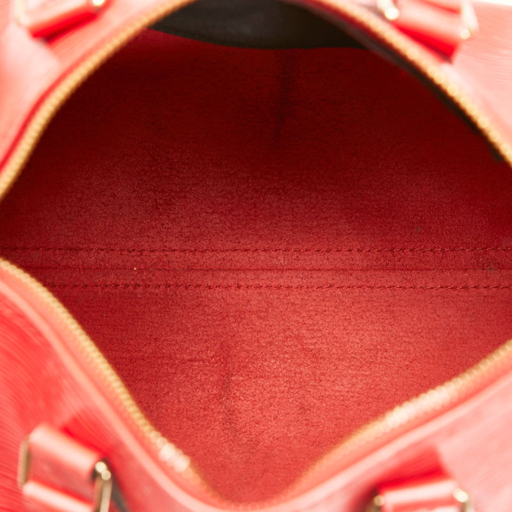 Louis Vuitton Red Leather Speedy 25 handbag bag