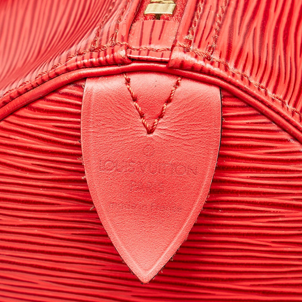 Louis Vuitton Red Leather Speedy 25 handbag bag