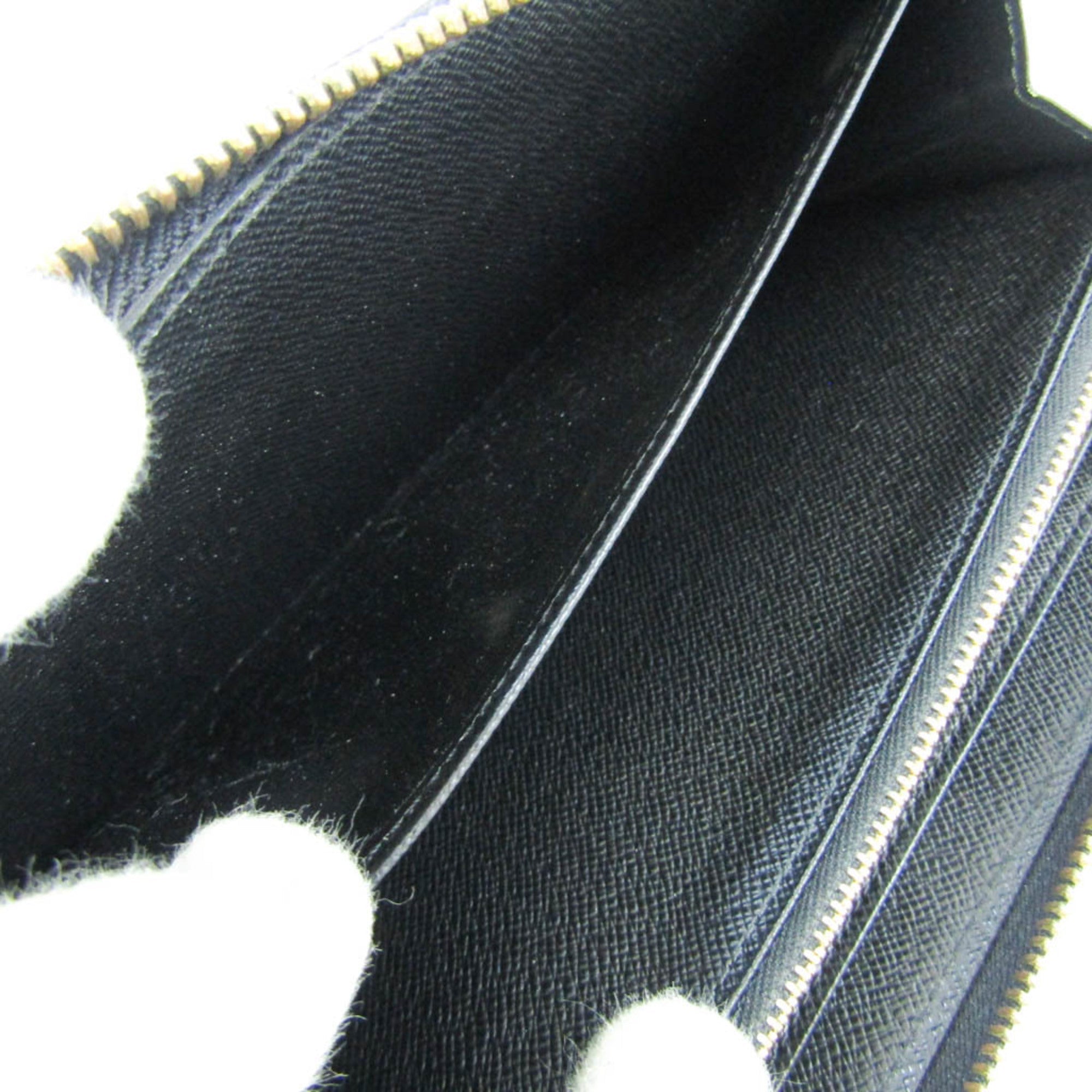 Louis Vuitton Black Leather Portefeuille zippy wallet accessories