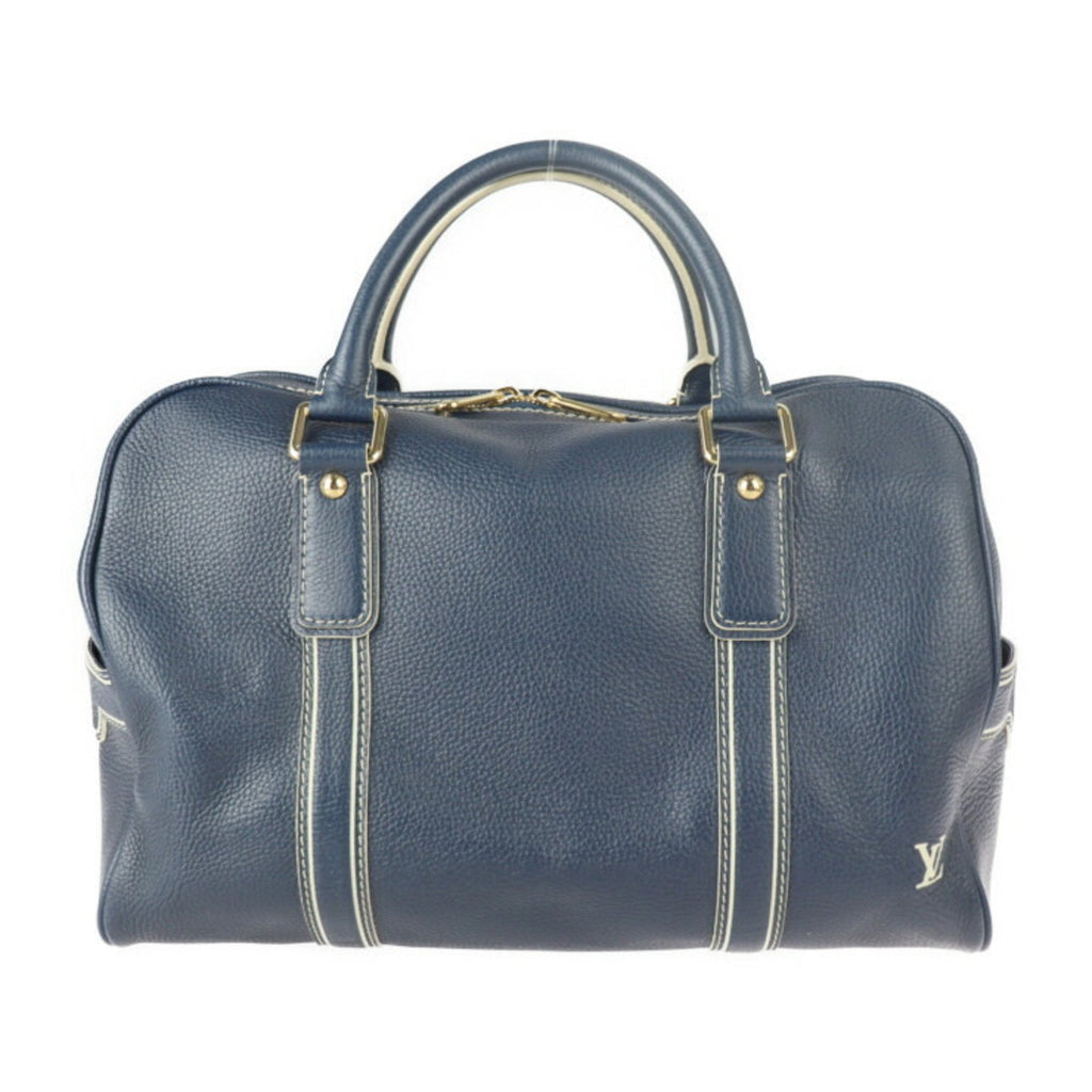 Louis Vuitton Navy Leather Carryall travel bag